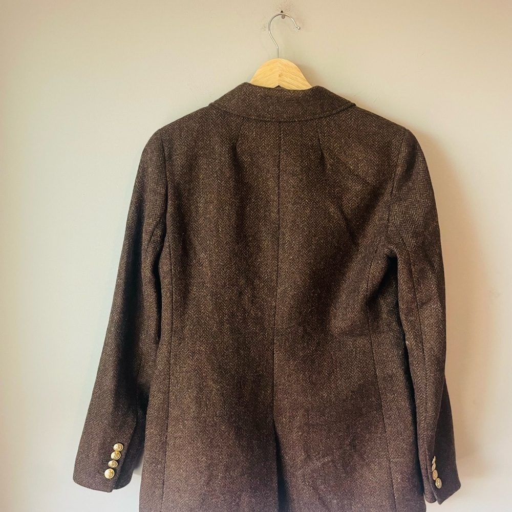 J. Crew Bristol Blazer Chocolate Herringbone NWT - Picture 7 of 12